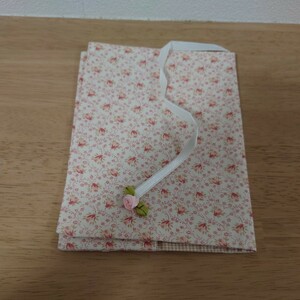  library book@ cloth made book cover handmade floral print 