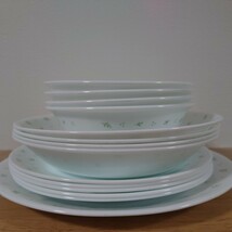 コレール　食器　14個組　CORELLE プレート 深皿 パスタ皿　Used_画像9