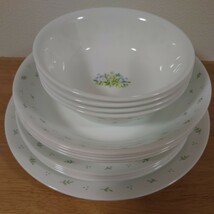 コレール　食器　14個組　CORELLE プレート 深皿 パスタ皿　Used_画像8