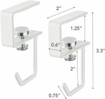 山崎実業(Yamazaki) 戸棚下 ハンガー 2個組 ホワイト 約W1.5×D5×H8.5cm プレート Plate 吊下げ 棚_画像2