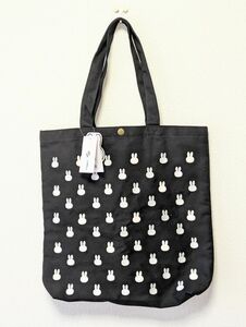 miffy ミッフィー トートバッグ かわいい モノグラムフェイスブラック