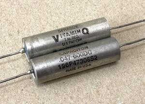 SPRAGUE VITAMIN Q 0.047uf 600V 2 ps 196Ps plug VINTAGE Vintage condenser 0.047μF 600DC