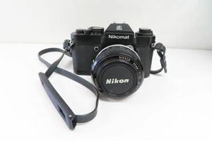 8031/dt/04.02 Nikon Nikomat EL NIKKOR 1:1.2 f=55mm★ニコン フィルムカメラ レンズ ブラックボディ