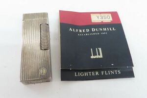 1174/dt/04.17 dunhill ダンヒル ライター ジッポライター シルバーカラー ローラー式 着火未確認 石付き