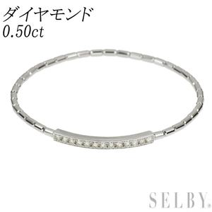 Pt950/ Pt850 ダイヤモンド ブレスレット 0.50ct 伸縮式 新入荷 出品1週目 SELBY