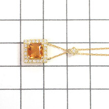 K18YG シトリン ダイヤモンド ペンダントネックレス 0.98ct D0.20ct 新入荷 出品1週目 SELBY_画像3