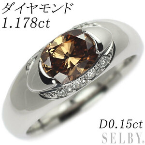 Pt900 オーバル ダイヤモンド リング 1.178ct D0.15ct 出品4週目 SELBY