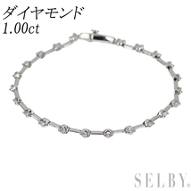 K18WG ダイヤモンド ブレスレット 1.00ct 最終 出品6週目 SELBY_画像1