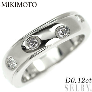  Mikimoto Pt950 бриллиантовое кольцо 0.12ct новое поступление лот 1 неделя SELBY