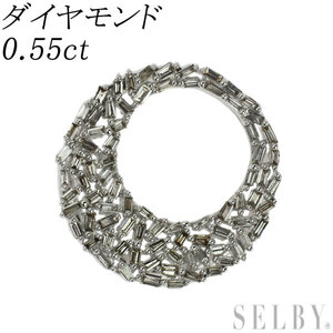 K18WG ダイヤモンド ペンダントトップ 0.55ct 出品3週目 SELBY