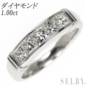 Pt900 プリンセスカット ダイヤモンド リング 1.00ct 最終 出品6週目 SELBY