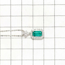 Pt エメラルド ダイヤモンド ペンダントネックレス 1.14ct D0.43ct 最終 出品6週目 SELBY_画像3