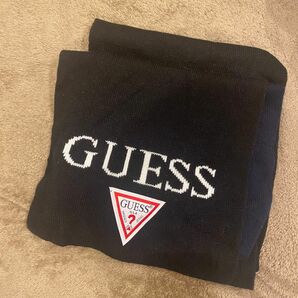 [新品］GUESS ゲス マフラー ブラック メンズ 男性用女性用 プレゼント ギフト バレンタイン クリスマス muffler 