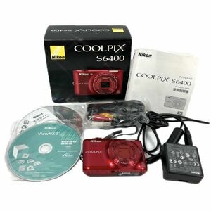 仙11 Nikon COOLPIX S6400 デジカメ コンデジ コンパクトデジタルカメラ レッド ニコン クールピクス 付属品あり 赤