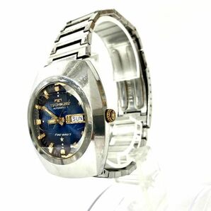 仙28【稼働】TECHNOS FIREBIRD 腕時計 自動巻き デイデイト ５面カットガラス テクノス ファイヤーバード メンズの画像2
