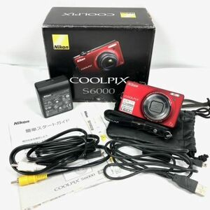 仙101 Nikon COOLPIX S6000 デジカメ コンデジ コンパクトデジタルカメラ レッド 付属品あり ニコン クールピクス