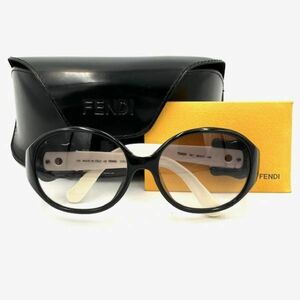 仙53 FENDI FS493K サングラス グラデーション 001 58□17 130 ホワイト系 ケース付き フェンディ アイウェア