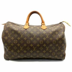 仙3【訳あり】Louis Vuitton M41106 モノグラム スピーディ40 ボストンバッグ ハンドバッグ ブラウン系 カデナ付き ルイヴィトン 手提げ 鞄