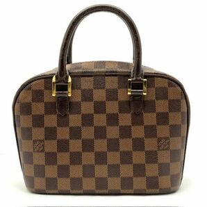 仙4 Louis Vuitton N51286 ダミエ サリア・ミニ ハンドバッグ エベヌ ブラウン系 ルイヴィトン 茶色 手提げ 鞄 ミニバッグの画像1