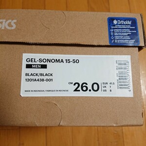 ASICS アシックス gel sonoma 15-50 ブラック 26 センチ 黒 シューズ スニーカー ゲルソノマ