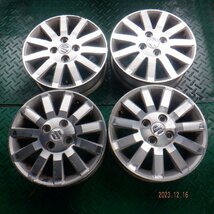 ▲純正　アルミホイール4本セット　14X4.5J　PCD.100　オフセット50　4穴　売り切り：31680_画像1