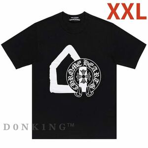  Comme des Garcons DOVER STREET MARKETdo- балка Street рынок специальный заказ ограничение Chrome Hearts CHROME HEARTS Logo футболка черный XXL