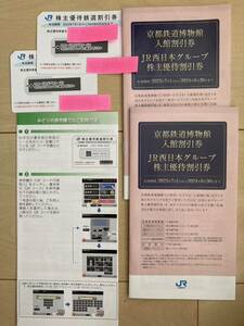 JR西日本株主優待鉄道割引券（JR西日本グループ株主優待割引券冊子2冊付き）