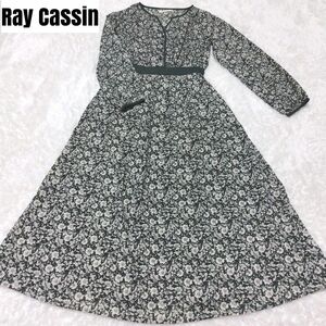 レイカズン Ray Cassin ロングワンピース 花柄 長袖 総柄 F