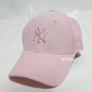 NEW ERA ニューエラ レディース 9FORTY キャップ 帽子 NY ヤンキース コーデュロイ ピンク