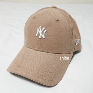 NEW ERA ニューエラ レディース 9FORTY キャップ 帽子 NY ヤンキース コーデュロイ ブラウン 茶色 ホワイト 白