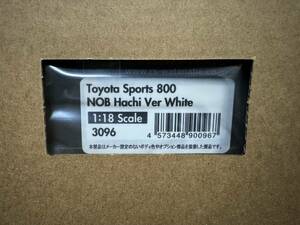 イグニッションモデル ig1/18 トヨタスポーツ800 ノブハチ ホワイト/レッド Toyota Sports 800 NOB Hachi Ver White ignition model IG3096