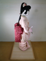 【あ】日本人形　当時の手作人形 着物 和装 桜色 中古 現状 old Japanese doll handmade dolls　Japanese beauty Japanese tradition_画像9