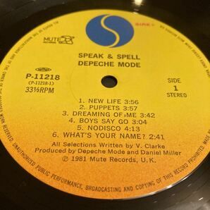 デペッシュ・モード DEPECHE MODE / ニュー・ライフ Speak & Spell 洋楽 LP 国内盤 レコード 帯付き UKシンセポップ 1st ALBUM P-11218の画像5