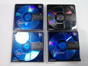 MD SONY 4枚 消去済 少使用動作品 送料18枚まで185円 ソニー ミニディスク