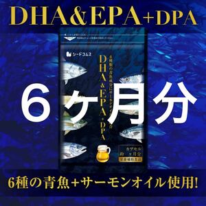 【匿名配送】DHA EPA DPA サプリメント 約6ヶ月分 オメガ3 ドコサヘキサエン酸 サーモンオイル 青魚成分 栄養補助食品