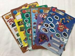 【即決・送料無料】ジャンボシールダス ジャンボカードダス スーパーマリオ 64 全6種セット / マリオ 任天堂 当時物 1996 廃盤 希少