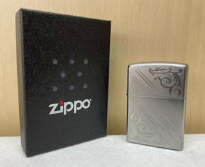 #2122 Zippo/ジッポー ライター オイルライター 206 PLANETA FLORENTINE 箱付 着火未確認