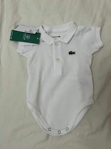 ラコステ Baby オーガニックコットン ボディスーツ LACOSTE 半袖 ロンパース 68cm 6M 27inch