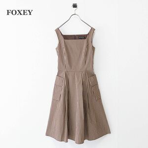 【FOXEY NEW YORK】フォクシーニューヨーク　ノースリーブワンピース　ギンガムチェック