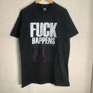 当時もの 1990s Soundgarden FUCK HAPPENS Hanes製 サイズL オルタナティブ ロック 80s 90s ヴィンテージ Tシャツ