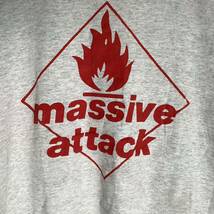 当時もの 1990s Massive Attack ロゴ Anvil製 ヴィンテージ Tシャツ 80s 90s シングルステッチ マッシブ・アタック_画像2