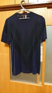 超美品 ルイヴィトン メンズ 半袖Tシャツ ヴィトンカップ ネイビー