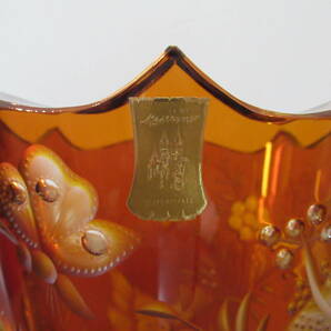 マイセン クリスタルガラス フラワーベース 花瓶 ケース付き Meissen 花模様 ヴィンテージ アンティーク 140サイズ発送 w-2618998-196-mrrzの画像4