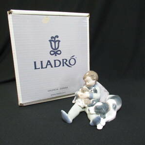 リヤドロ No.1535 「みんなおねんね」絶版 フィギュリン 箱付き LLADRO 陶器 置物 男の子 犬 80サイズ発送 w-2607935-127-mrrzの画像1