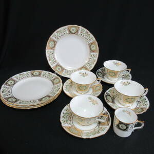  Royal Crown Dubey green Dubey cup / saucer / plate Trio small cup 100 size shipping w-2641518-7-mrrz