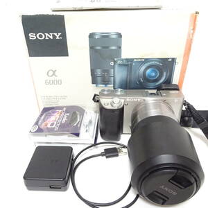  Sony a6000 digital camera 4.5-6.3 55-210 lens accessory set Sony operation not yet verification junk 80 size shipping KK-2600242-298-mrrz