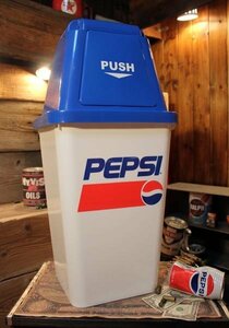 1円 新品 PEPSI COLA 20L ダストボックス ゴミ箱 ペプシ コーラ ごみ箱 アメリカンインテリア アメリカン雑貨 ガレージ 1