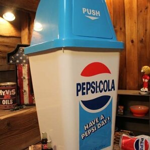 1円 新品 PEPSI COLA 20L ダストボックス ペプシ コーラ ごみ箱 アメリカンインテリア アメリカン雑貨 ガレージの画像2