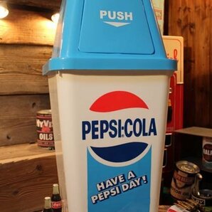 1円 新品 PEPSI COLA 20L ダストボックス ペプシ コーラ ごみ箱 アメリカンインテリア アメリカン雑貨 ガレージの画像1