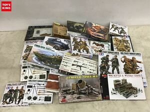 1円〜 同梱不可 ジャンク 1/35等 ドイツ歩兵アタックチームセット、WINE BOTTLES&WOODEN CRATES 他